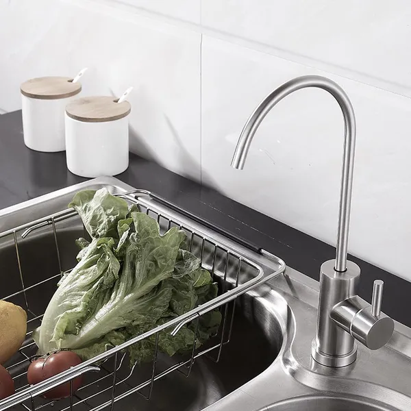 Water Filter Faucet Stainless Steel Goose Neck Modern European Style Fits All Water Filter Systems & RO Kitchen Faucets photo-5