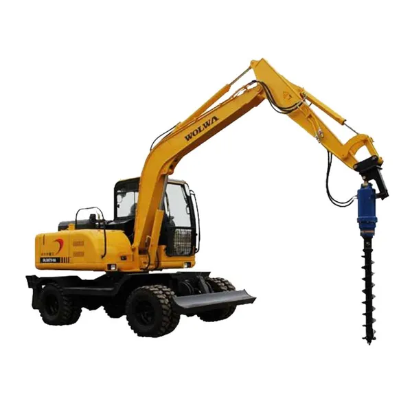 Earth Auger Post Hole Water Well Hydraulic Auger Drill Attachment for Mini 6 Ton Excavator for Sale