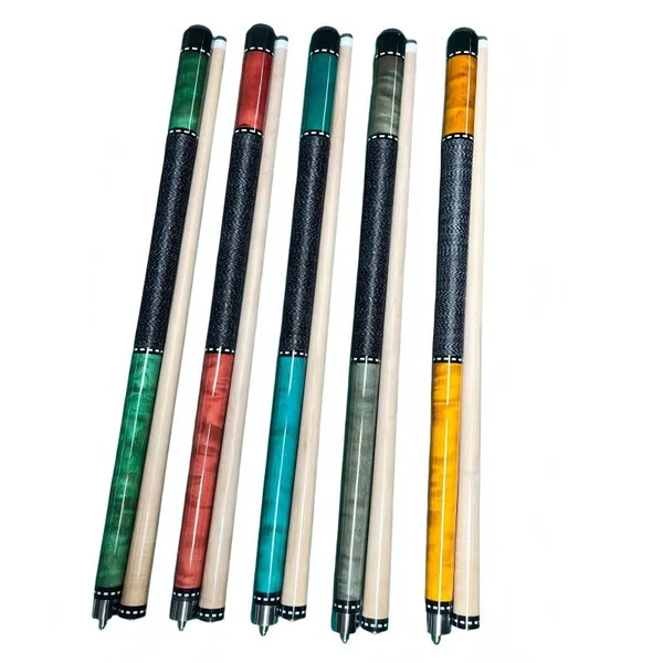 KB134 High Quality 1/2 Split 13mm Stainless Steel Shaft Wrap Grip Factory Direct Sale High-End Pool Cue for Game Room Maple photo-2