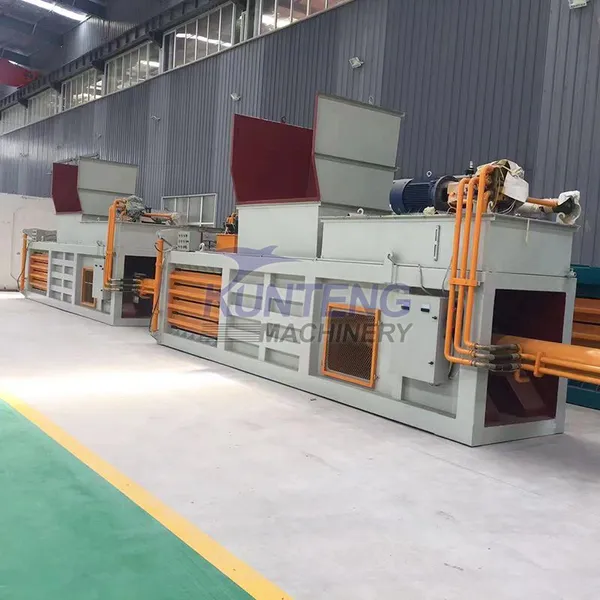 Household Waste Sponge Double Axis Shredder and Horizontal Hydraulic Garbage Baler EPC photo-5