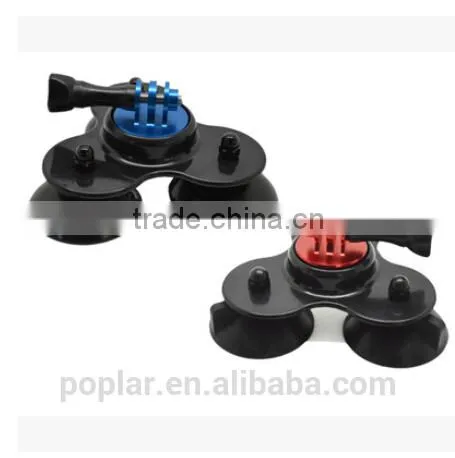 GP141cnc Made 3 Cup Car Suction Cup for GOPROS HERO4/3+/3/2/1 photo-3