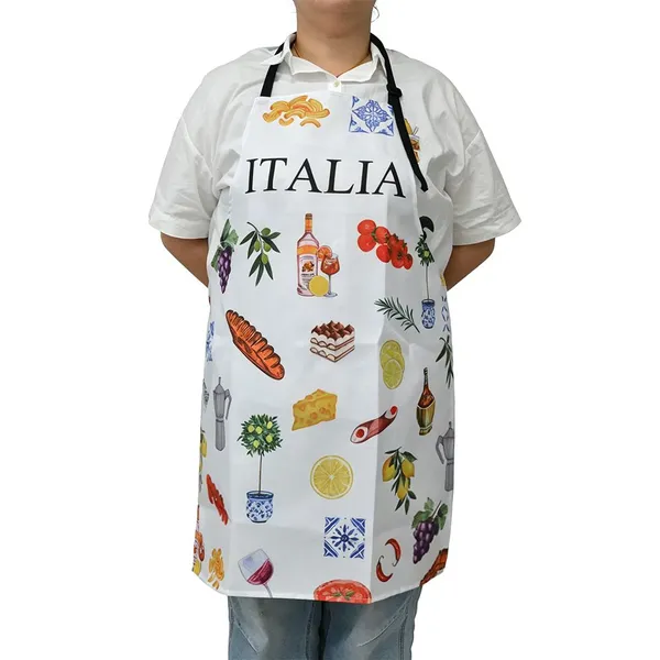 Custom Full Print Logo Apron Custom Promotion Aprons Cheap Kitchen Cooking Apron photo-3