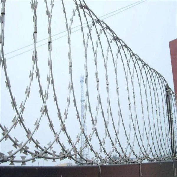 Razor Concertina Wire for Border Fencing 450mm Coil 22mm Blade 30m Length With Clips