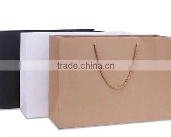 Hot Sale Custom Gift Luxury Recycle Cute Printed Art Brown Kraft Shopping Paper Bag photo-5