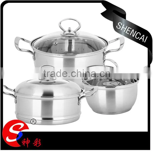 Stainless Steel Two Layers Steamer Pot Cookware Sets/ Milk Boiling Pot/ Sauce Pot photo-2