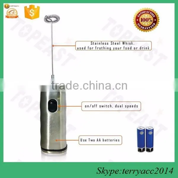 Cheaper Price High Quality Coffee Maker 2XAA Battery Operating Mini Stainless Steel Milk Frother photo-2