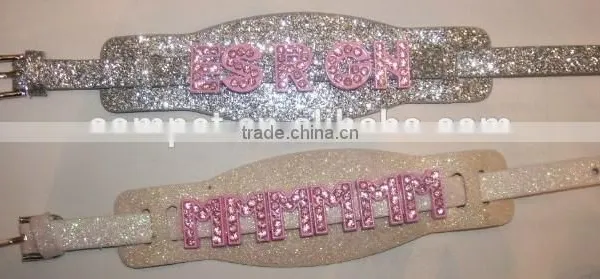 Wholesale Middle Wide Two Ends Narrow PU Leather Wristbands photo-2