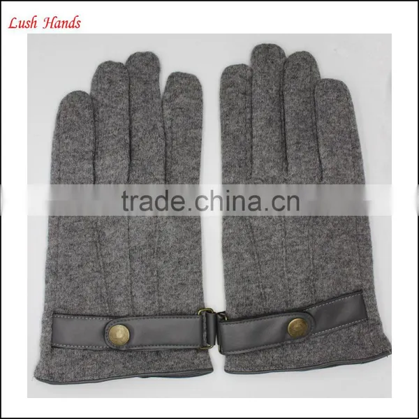 Ladies Grey Woolen Gloves With Three Stitches photo-4