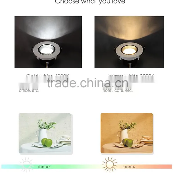 Ra90 Innovative 15w Led Lights High Best Price 360 Degree Ajustable Cob Gimbal Downlight photo-6