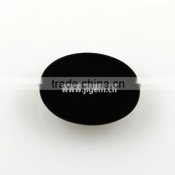 Semiprecious Natural Black Oval Agate photo-6