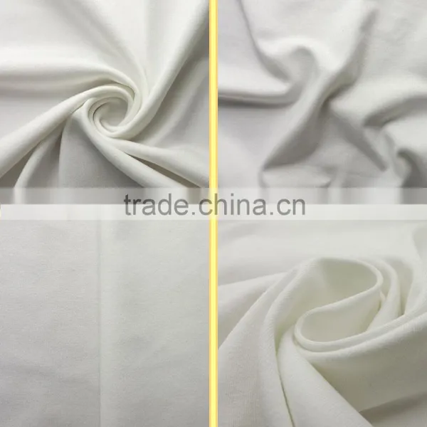 Wholesale Weft Knitted Full-dull Cotton-like Polyester Spandex Plain Sports Wear Fabric photo-5