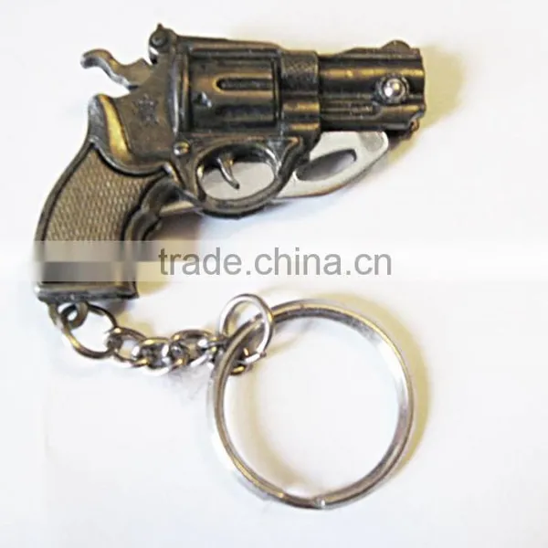Antique Finish Souvenir Metal Gun Keychain For Sale photo-5