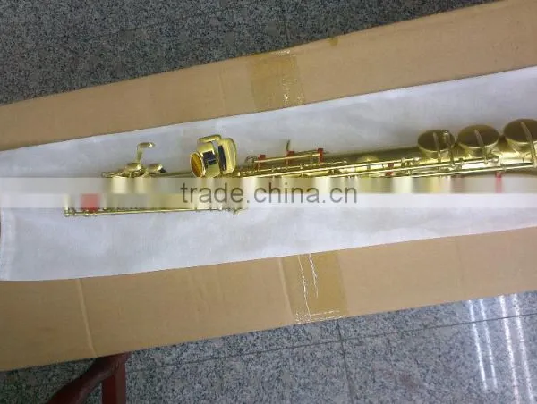 Brass Body Polished Curved Bell Soprano Saxophone Saxello photo-4