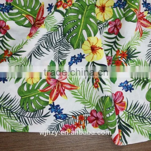 100% Rayon Flower Shape Printed Fabric for Garment/plain Dye/printed/Plain Dye+printed