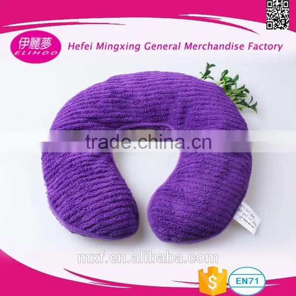 Microwaveable Heated Flax Seed and Lavender Massage U Shape Travel Heat Therapy Neck Pillows photo-3