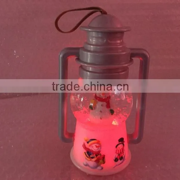 Snow Globe With Christmas Series Design Lanterns Shaped With Rubber Rope Holder, Garden Home Polyresin Decoration photo-5