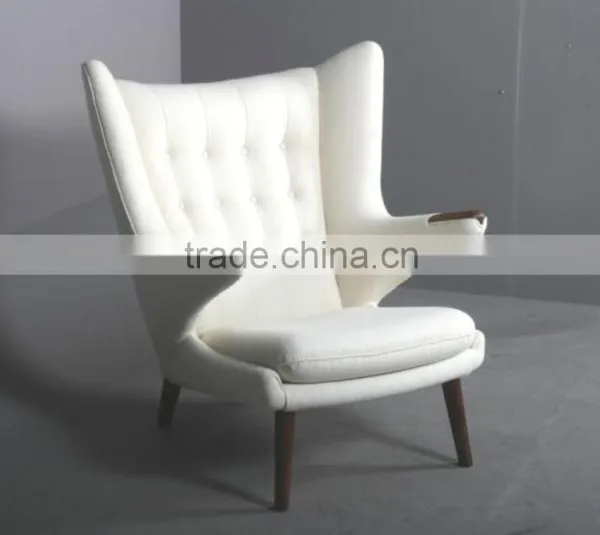 Comfortable Hans J Wegner Inspired Papa Chair With Ottoman