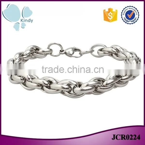 Fashionable Jewelry Simple Style Natural Color 316l Stainless Steel Men Bracelet Supplier's Choice