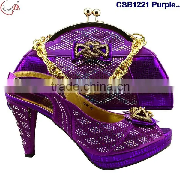CSB1221 Chowleedee Fasion Latest Fashion Woman Italy Style High Heel Sandal Shoes With Matching Bag photo-3