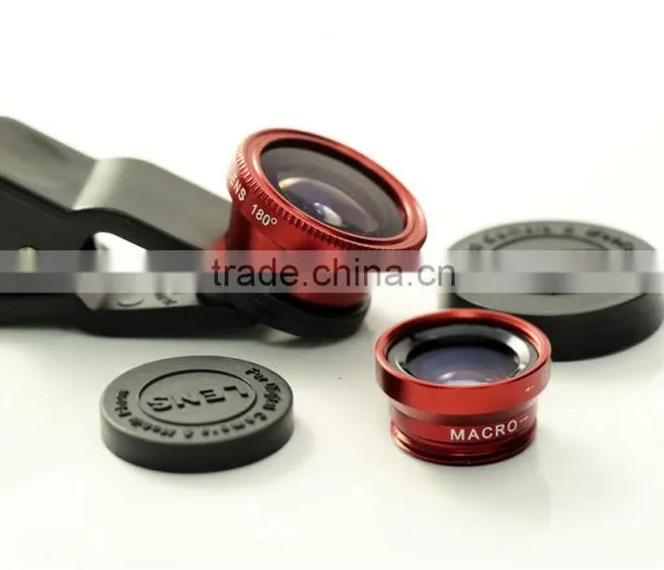 2014 Promotion Gift LIEQI 3 in 1 Universal Clip Lens Wide Angle+ Macro+ Fish Eye Lens for the phone.