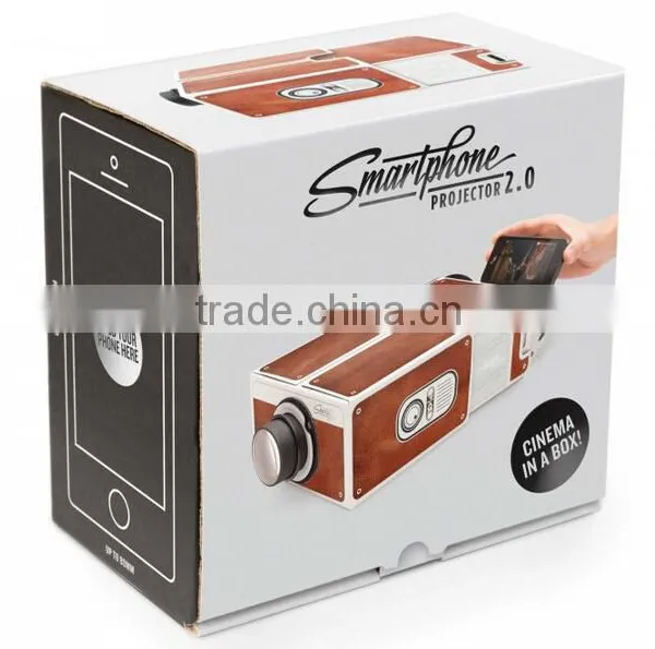 Lowest DIY mini cardboard android mobile phone smartphone LCD projector