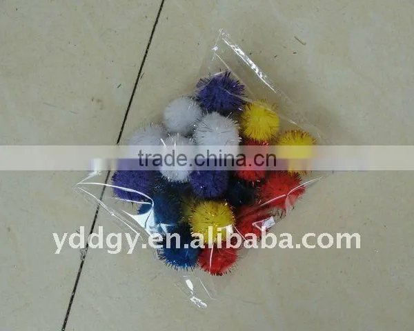 Iris Pompom ,tinsel Pom /glitter Pompom for Diy Crafts or Decoration