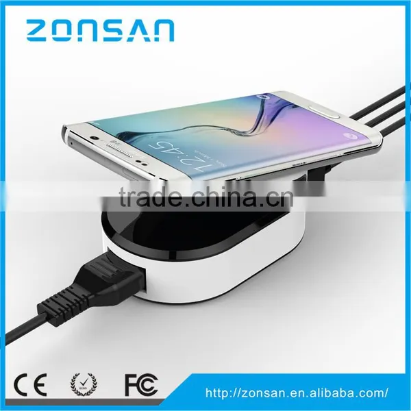 Amazon Hot Selling 3 in 1 Multifunctional QC 2.0 USB Charger Wireless Charger photo-2