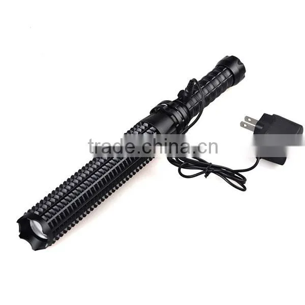 Rechargeable Telescopic Extendable 2000LM LED Self Defense Police Flash Light photo-6