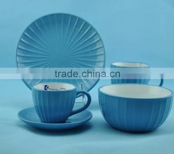 2015 Newly Designed Stoneware Stripe Pattern Dinnerset photo-4