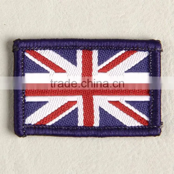 China Recognized Supplier Customs Woven Arm Badge With Flag Shaped for Special Working Uniform photo-2