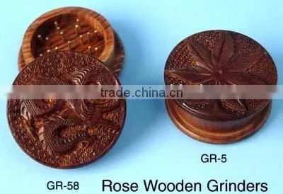 Carved Rose Wood Grinder