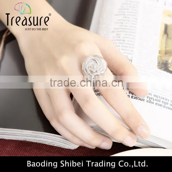 Fashion Jewelry Brand New Design Hot Selling Silver Plated Rose Shaped Ring photo-5