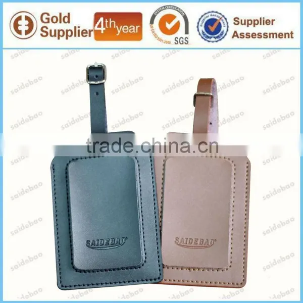 customized logo wholesale Genuine leather /pvc luggage tag , baggage tag