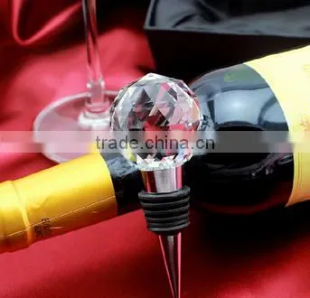 Bottle Decorative Transparent Crystal Ball Wine Stopper