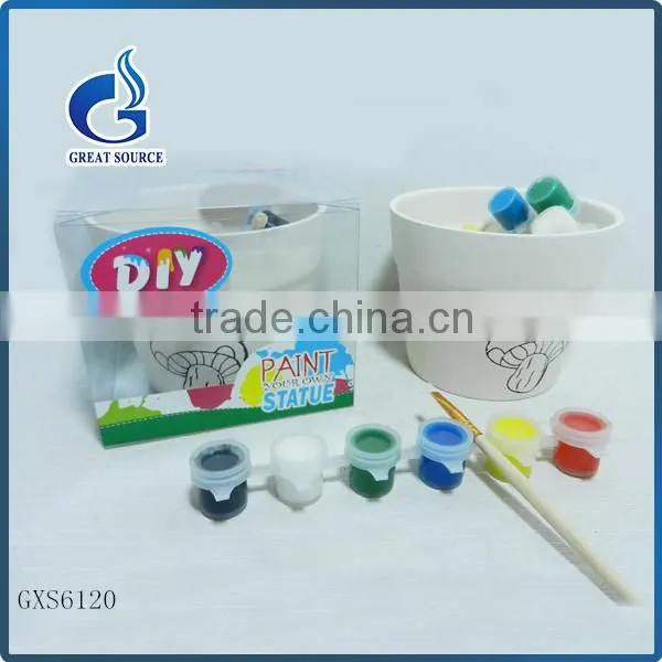 Paint By Yourself Kids' Best Intelligent Gift DIY Ceramic Flower Pot photo-2