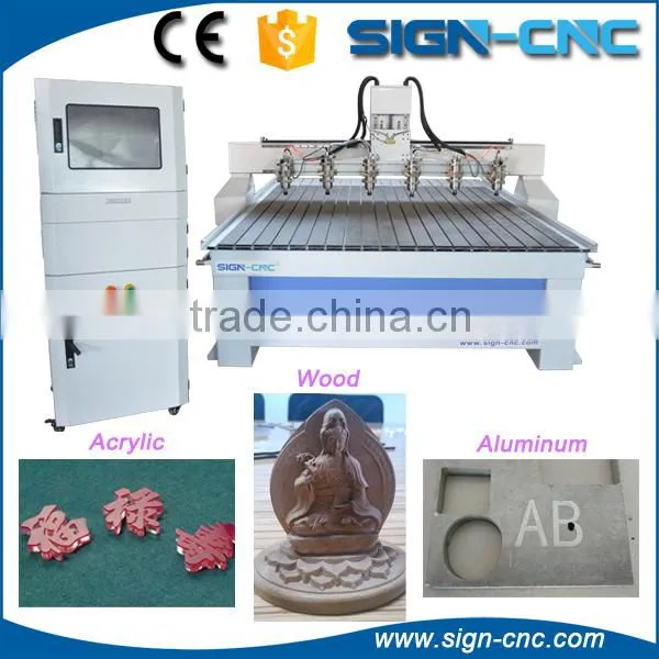 Multi Head 4 Axis Cnc Machine, Multi Spindle Wood Cnc Machine for Engraving photo-4