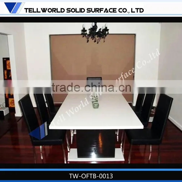 Man made stone conference room desk, meeting table office furniture specifications