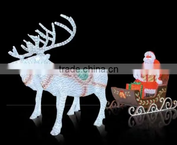 Big Reindeer Cart Led Motif Outdoor Lighted Deer Christmas Quality Choice