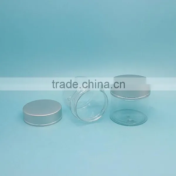 High Quality Small Plastic Jar With Aluminum Cap, 60ml 2oz Plastic Jar With Metal Cap photo-5