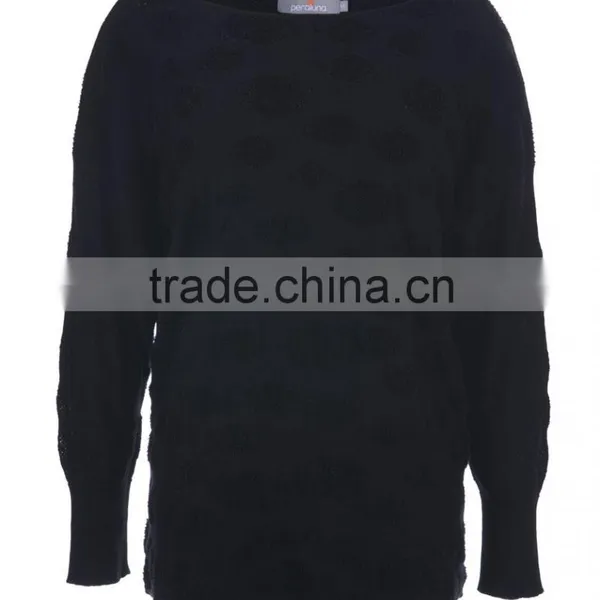 Foam Patterned Bat Sleeve Blouse in High Quality and Cheap Price
