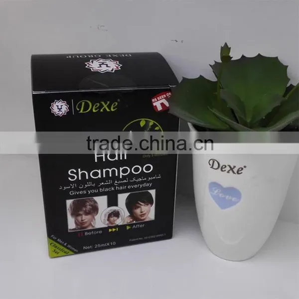 Dexe Hair Dye Hair Black Yucaitang Sachets Fast Black Hair Shampoo photo-3