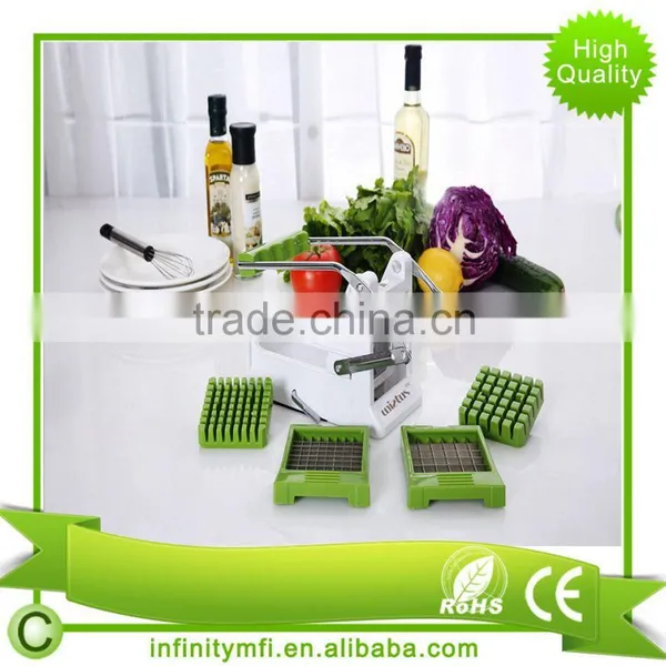 Hot Selling Potato Vegetable Chipper /Premium French Fry Cutter/Potato Slicer Includes 3-in-1 Peeler/Fruit Brush+Clean Brush photo-5