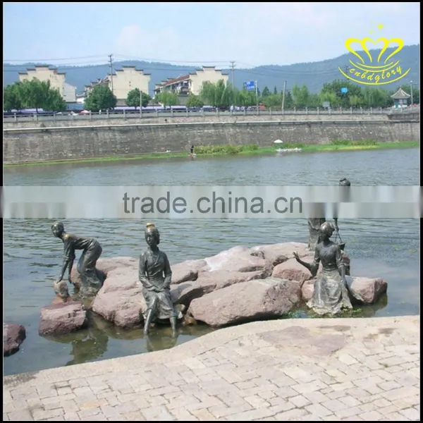 Playful Children Play Binhai Square Sculpture City Landscape Decoration photo-2