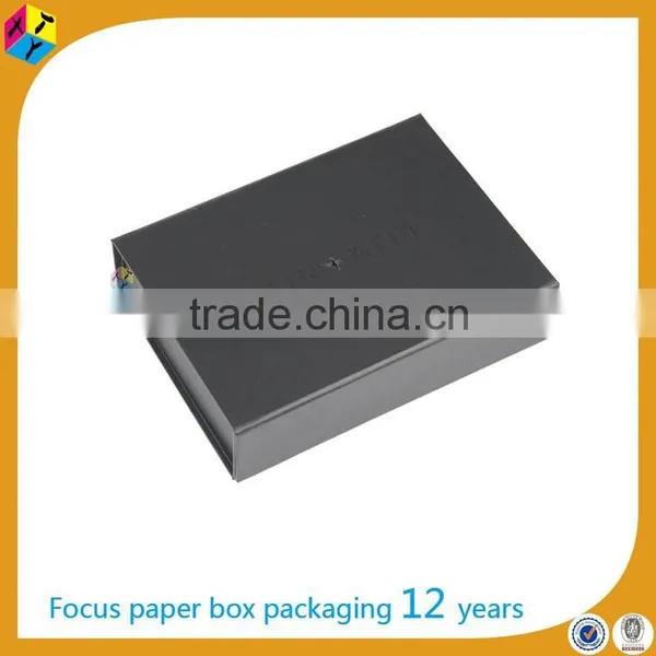 Black Magnetic Closure Gift Packaging Folderable Boxes photo-2