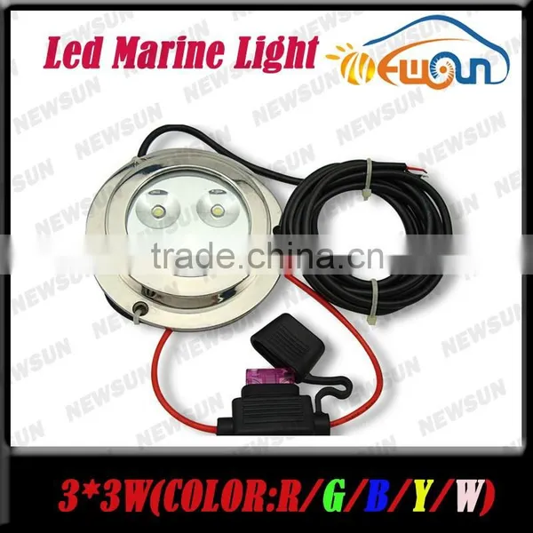 Surface Mount 11-14V DC 6w IP68 Underwater Yacht Light, Underwater Creatures Searchlight, Pool Light and Marine Interior Light