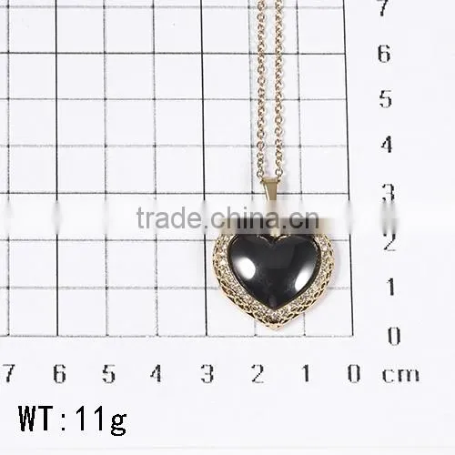 Wedding Accessories Gold Jewelry 18k Heart Shape Pendant Necklaces Costume Jewelry Set Dubai Gold Jewelry photo-2