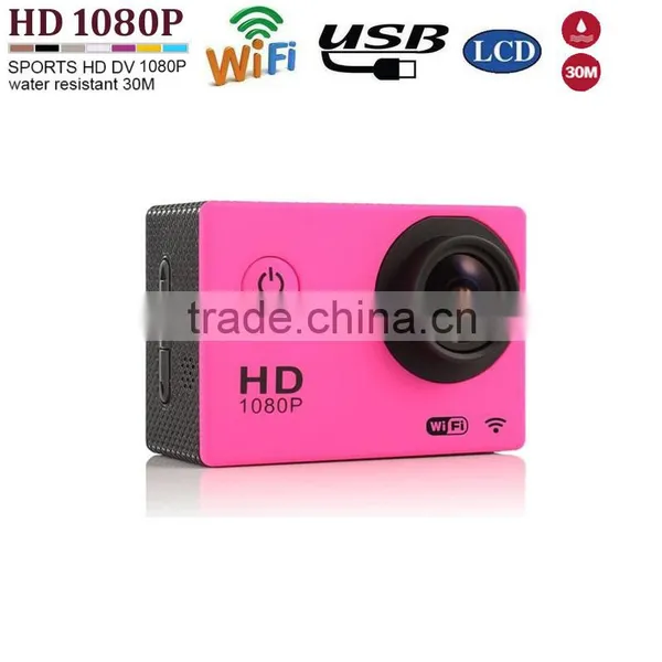 HD 1080P Sport Action Camera DV Car DVR WIFI H.264 170degree Fish Eye Lens 2inch Screen photo-3