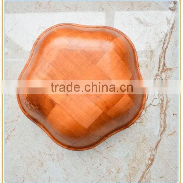 Pentagram Wooden Knitted Bowl for Putting Fruit photo-4