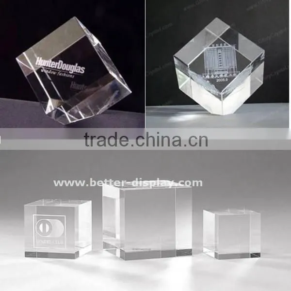 Customized Crystal Organic Glass Acrylic Paper Weight photo-4