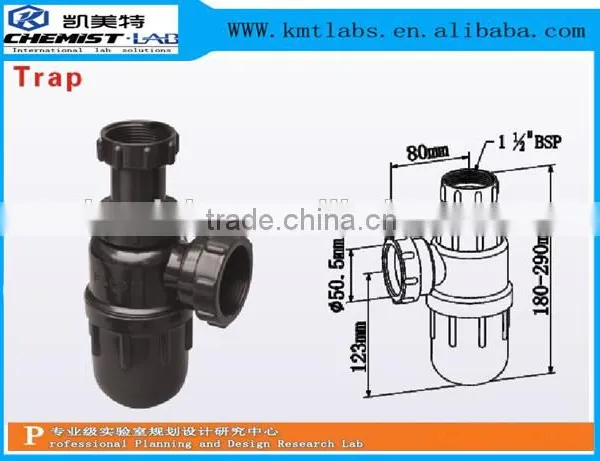 Small Size School Physics Lab Chemical Resistant Sink With PP Drain Bottle Trap photo-6